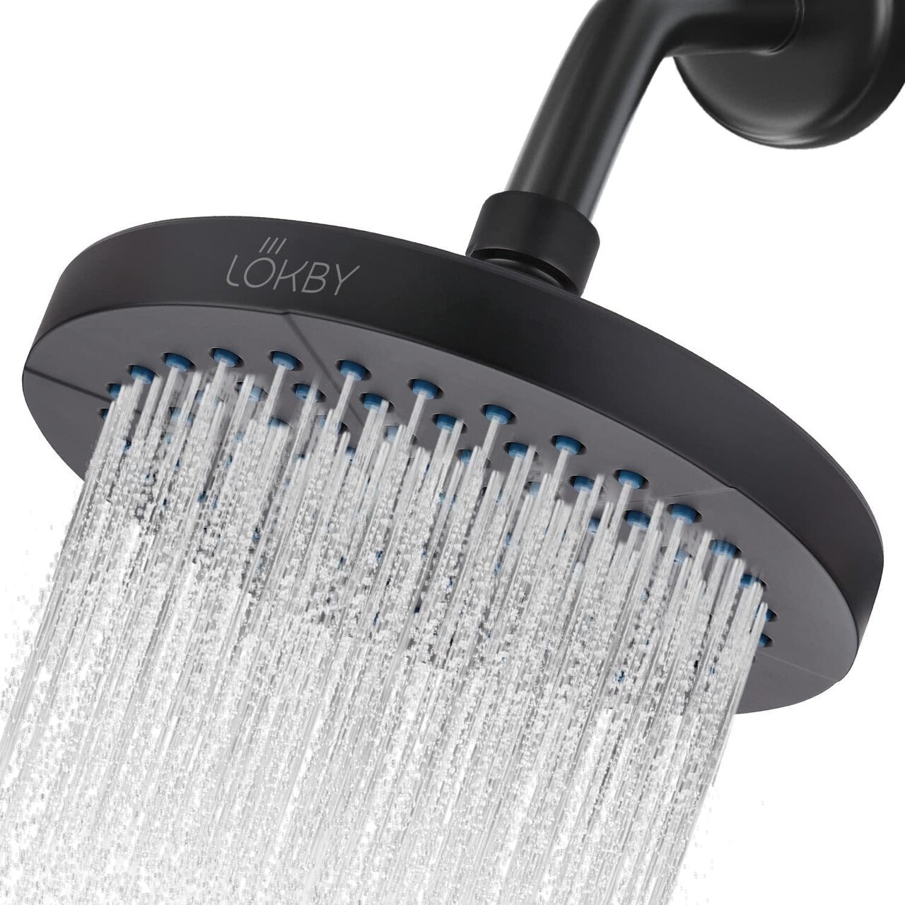 6 High Pressure Shower Head Waterfall Shower Head Rain Shower Head with Chrome Plated Finish Water Pressure Boosting Showerhead Tool less 1 Min Installation High Flow Bathroom Shower